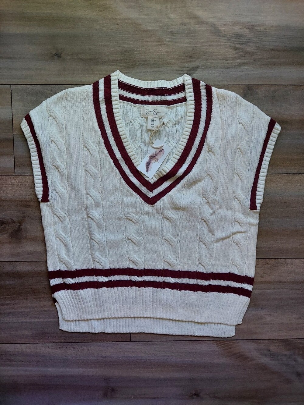 Cable Knit V-Neck Sweater Vest